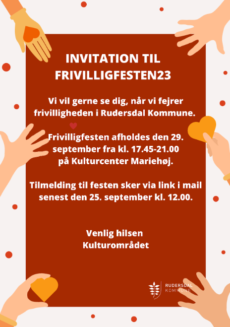 Invitation til Frivilligfesten23 Rudersdal Kommune Artikel Nyhed