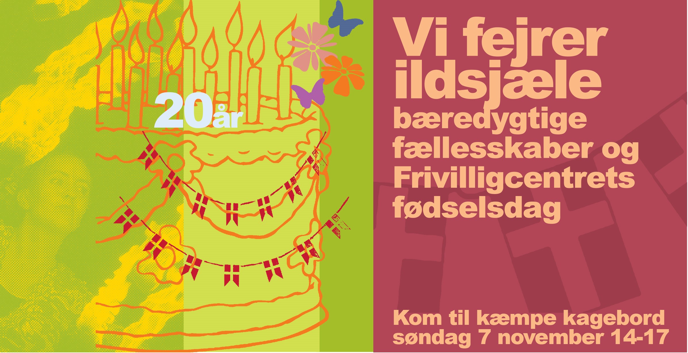 fødselsdagsbanner fest for frivillige